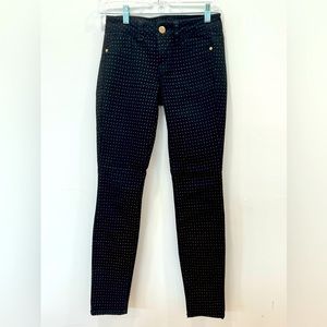 Sacred Virtue Black Jegging with Tiny Gold Stars